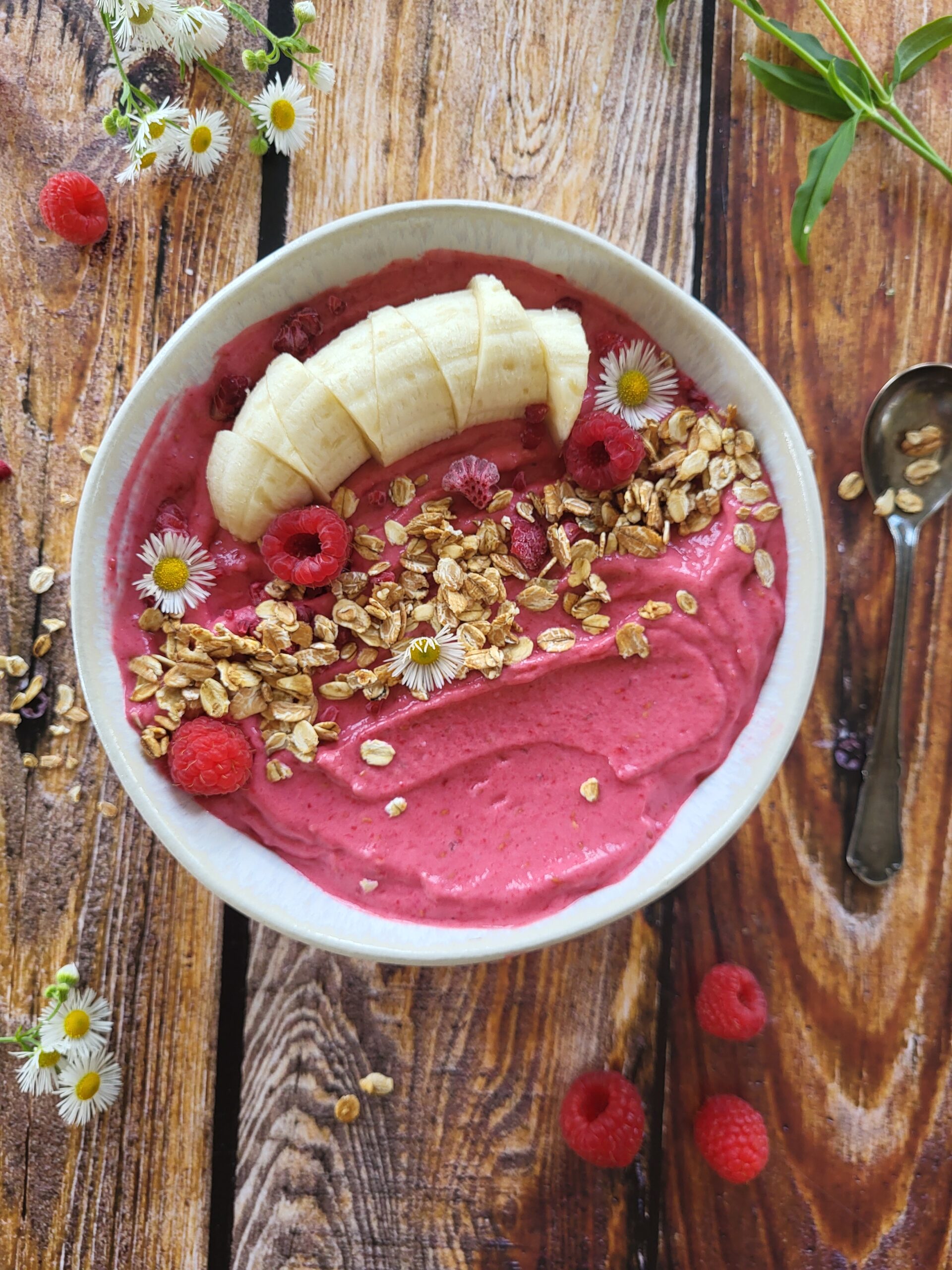 Smoothie bowl banan-malina