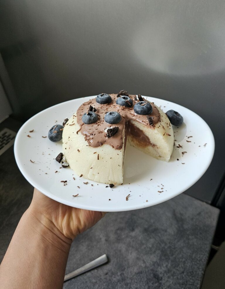 Proteinowy pudding z kaszy mannej