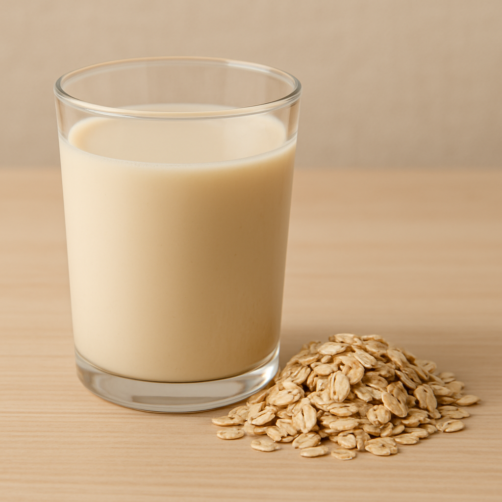 szklanka z mlekiem owsianym