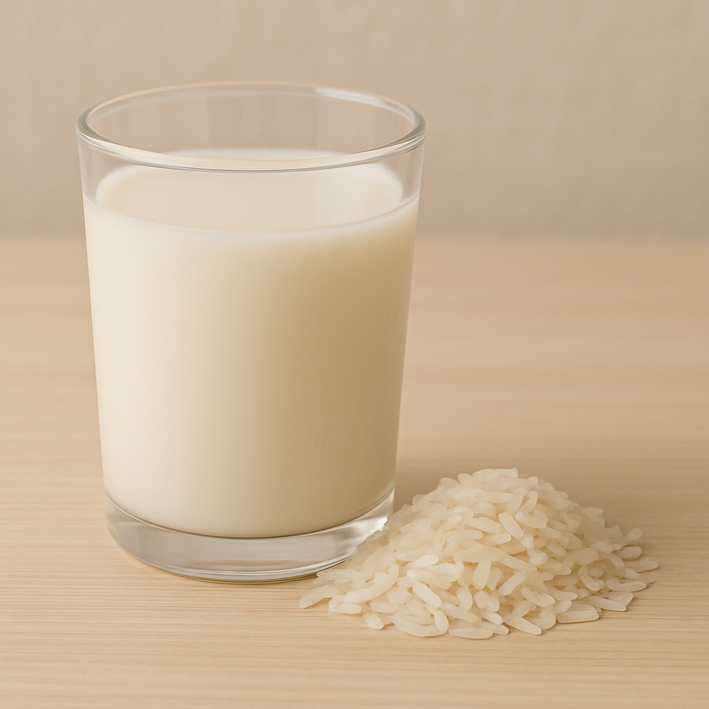 szklanka z mlekiem ryżowym